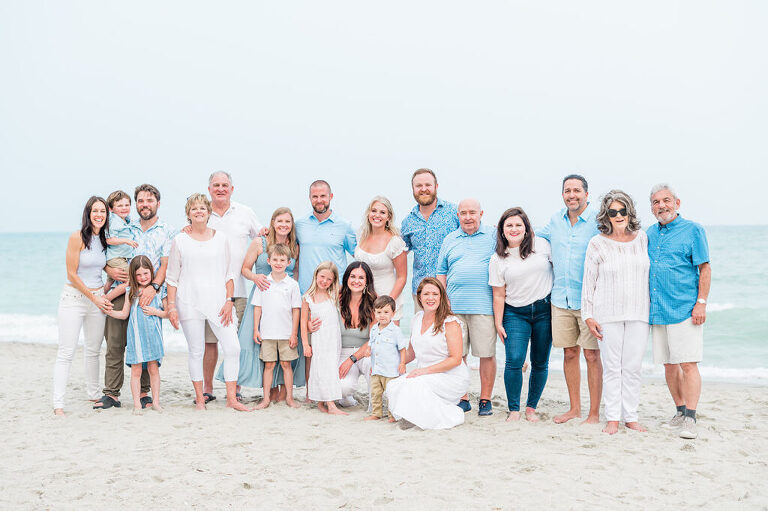 Extended family on Sea Island Beach