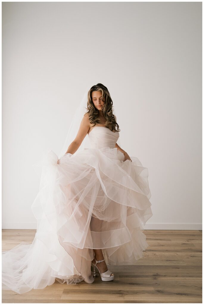 A bride enjoying her luxury bridal experience