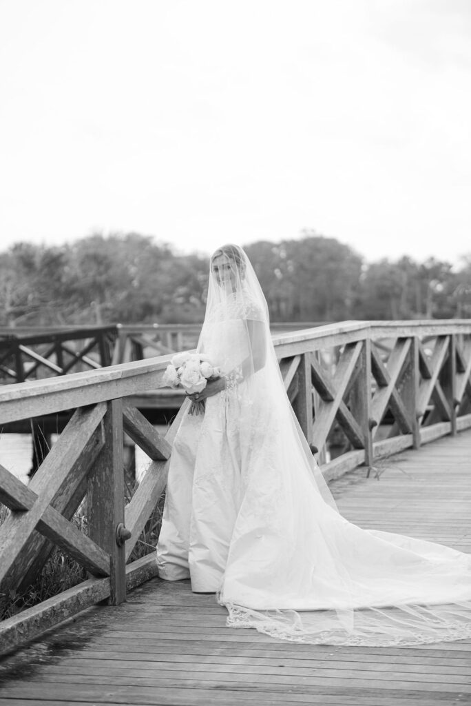 A Sea Island bride on the Cloister dock.